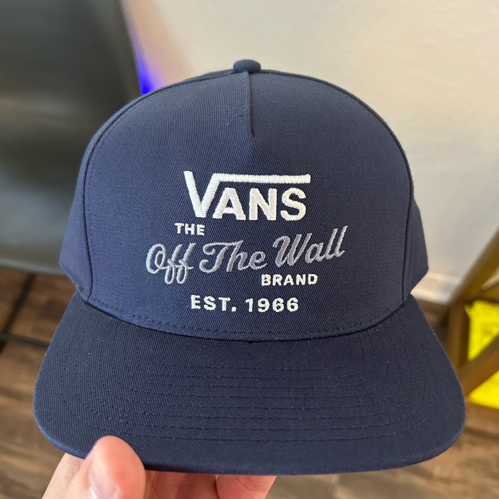 Vans ‘The Off the Wall Brand’ Navy Blue Snap Back Hat